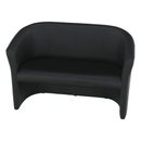 Klub duplafotel, fekete textilbőr, CUBA