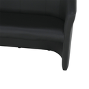 Klub duplafotel, fekete textilbőr, CUBA