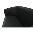 Klub duplafotel, fekete textilbőr, CUBA