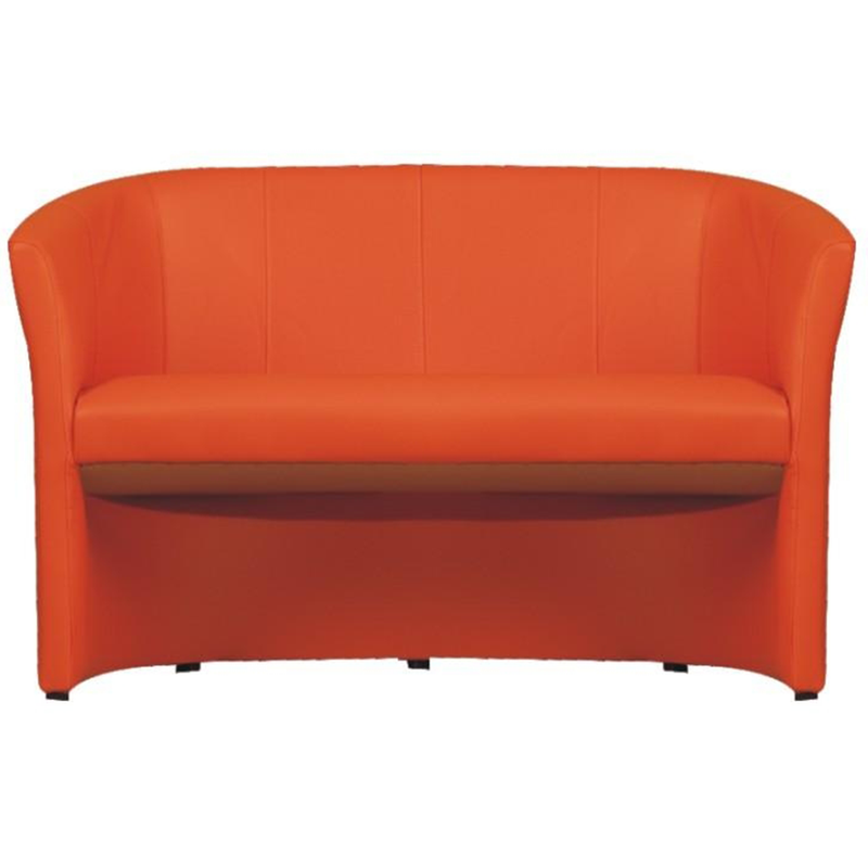 Klub dupla fotel, narancssárga textilbőr, CUBA