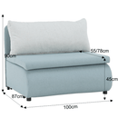 Kinyitható fotel, menta/krémes színű KENY NEW