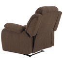 Állítható relaxáló fotel, barna szövet, ASKOY