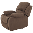 Állítható relaxáló fotel, barna szövet, ASKOY