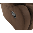 Állítható relaxáló fotel, barna szövet, ASKOY