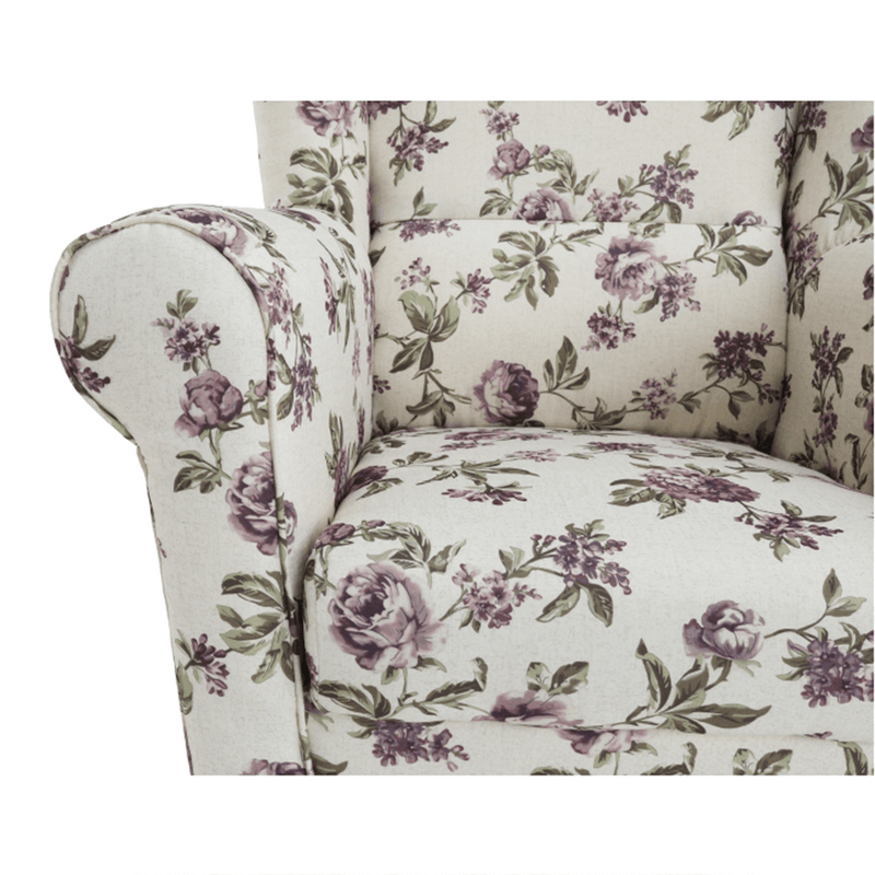 füles fotel puffal, szövet rose 18, ASTRID