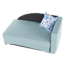 Heverő ágyfunkcióval, mentol/szürke, jobbos, BELLA