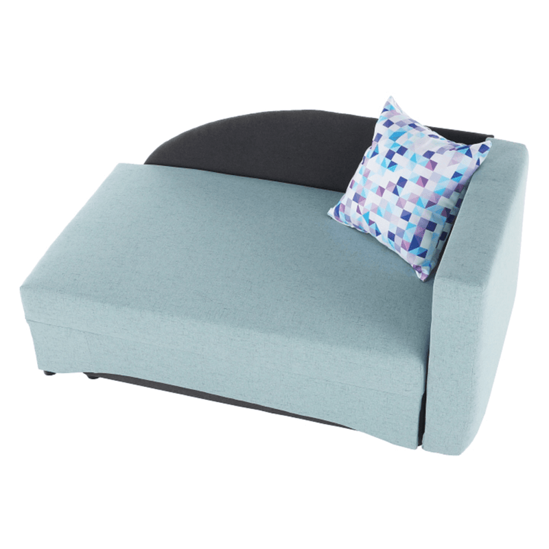 Heverő ágyfunkcióval, mentol/szürke, jobbos, BELLA