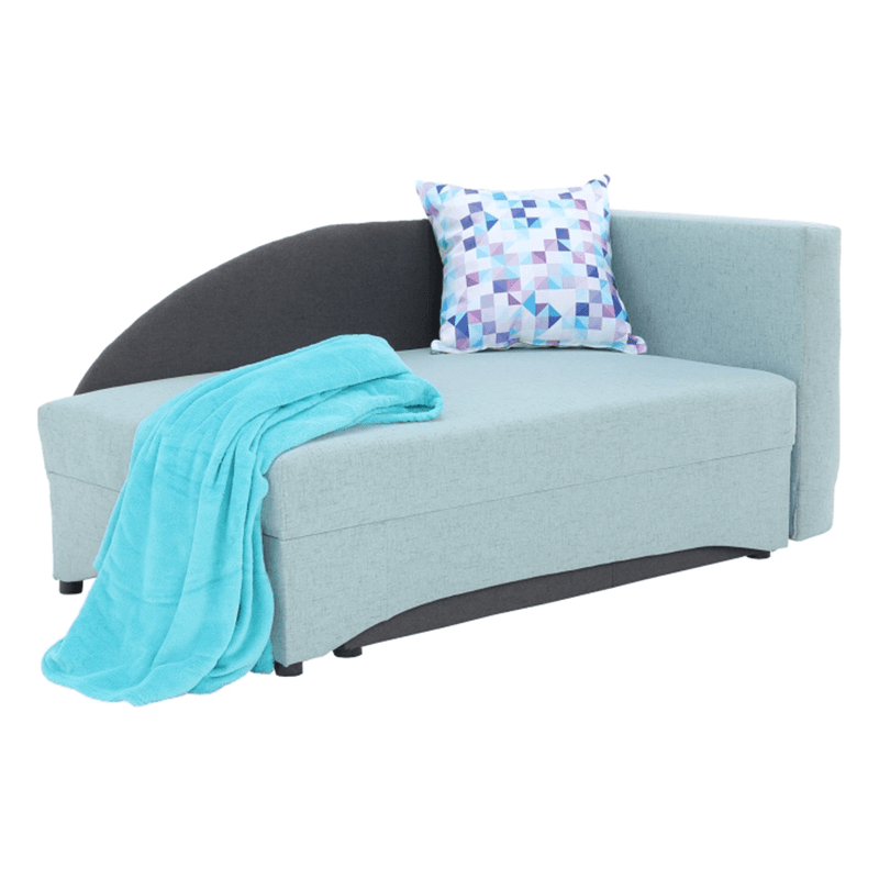 Heverő ágyfunkcióval, mentol/szürke, jobbos, BELLA