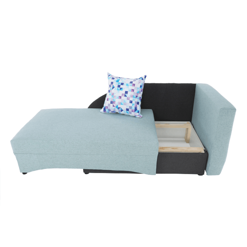 Heverő ágyfunkcióval, mentol/szürke, jobbos, BELLA