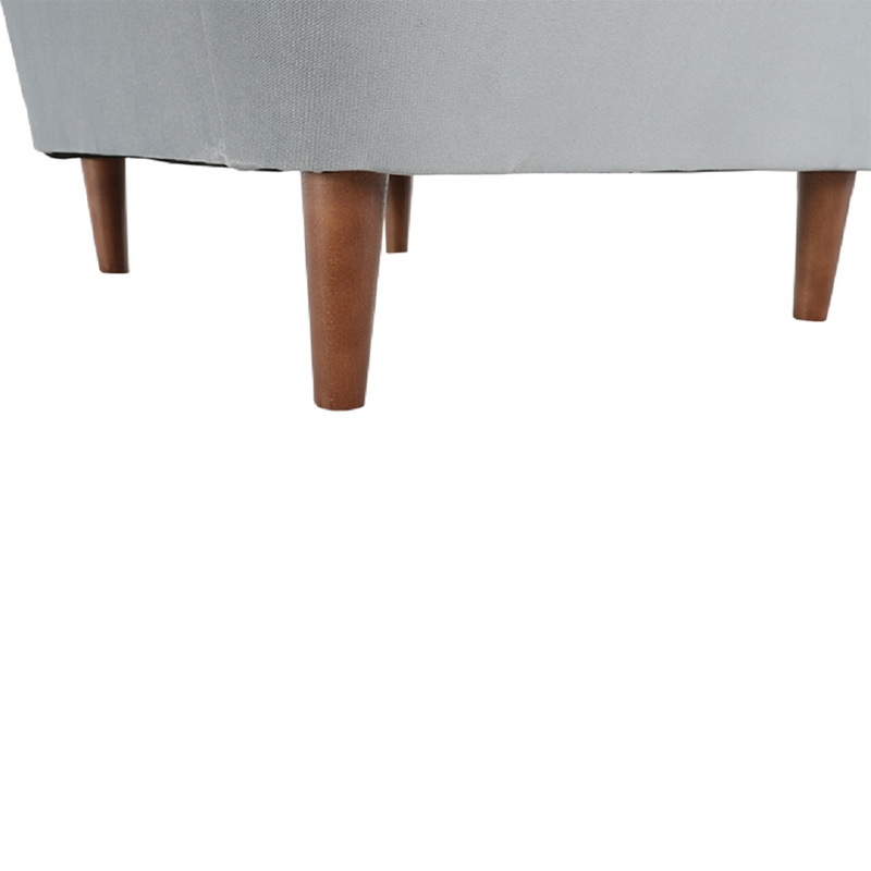 Füles fotel, világosszürke/dió, RUFINO 3 NEW