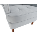 Füles fotel, világosszürke/dió, RUFINO 3 NEW