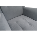 Füles fotel, világosszürke/dió, RUFINO 3 NEW