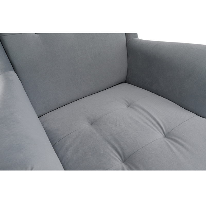 Füles fotel, világosszürke/dió, RUFINO 3 NEW