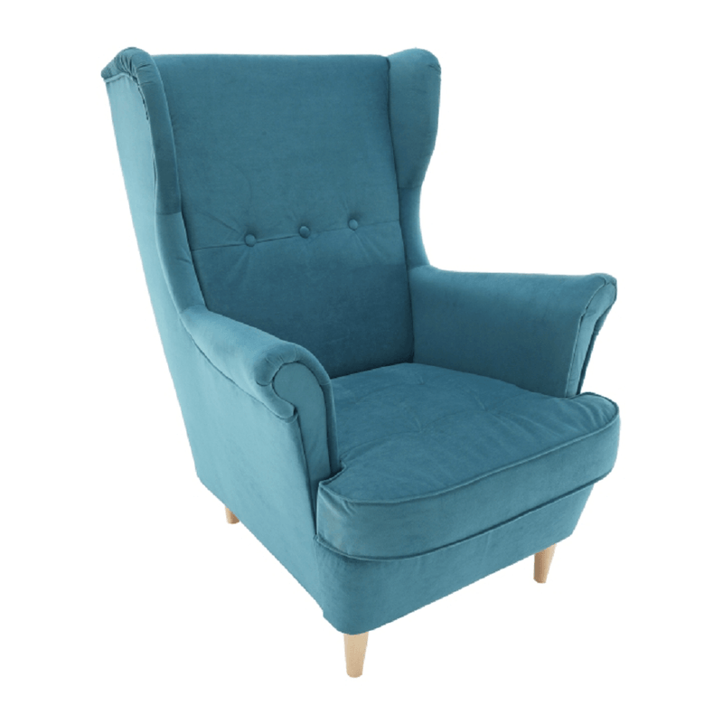 Füles fotel, petróleum/bükk, RUFINO 3 NEW