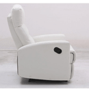 Pihenőfotel, textilbőr fehér, SILAS