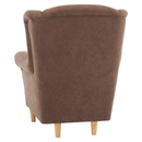 Füles fotel, barna szövet, CHARLOT