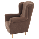 Füles fotel, barna szövet, CHARLOT