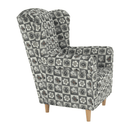 Füles fotel, szövet patchwork N1, CHARLOT