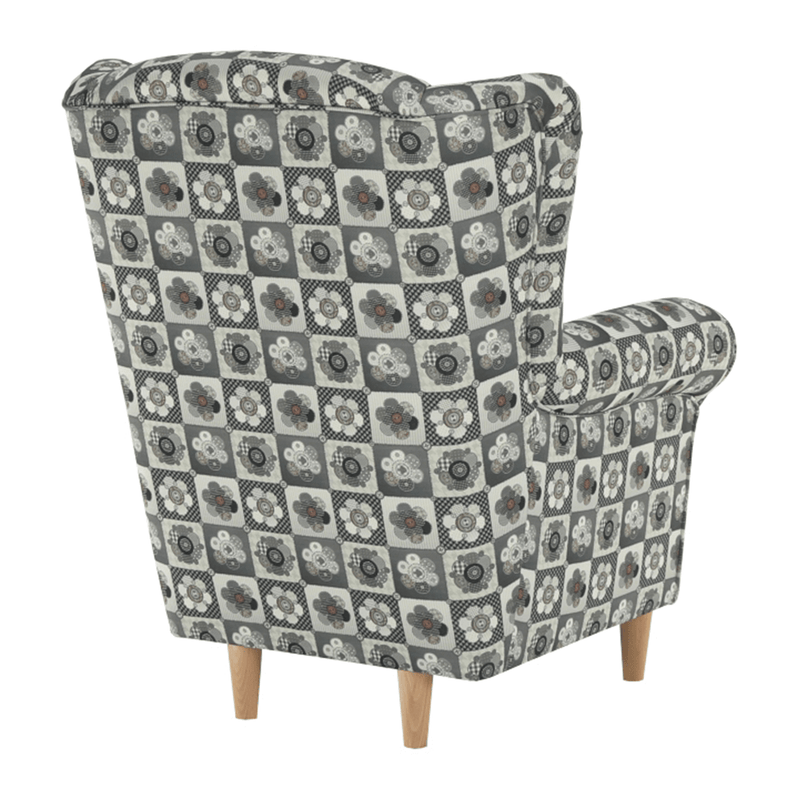 Füles fotel, szövet patchwork N1, CHARLOT