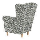 Füles fotel, szövet patchwork N1, CHARLOT