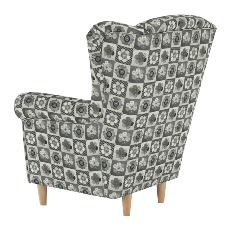 Füles fotel, szövet patchwork N1, CHARLOT