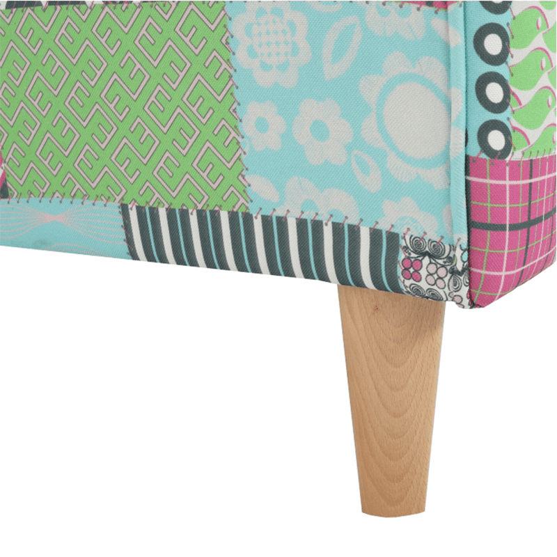 Füles fotel, szövet patchwork, CHARLOT