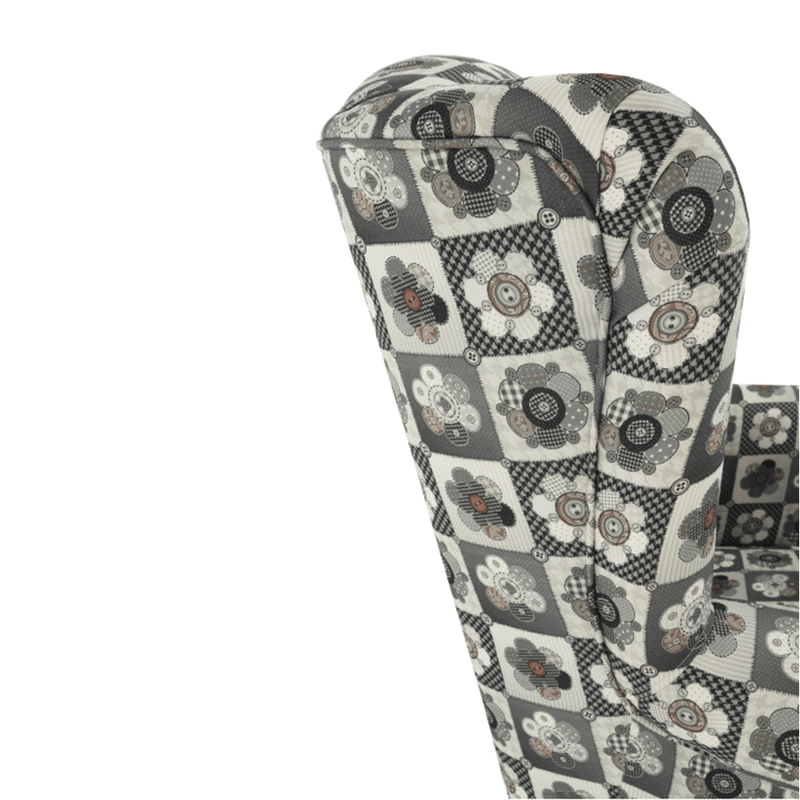 Füles fotel, szövet patchwork N1, CHARLOT