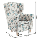 Füles fotel, szövet rose 14, CHARLOT