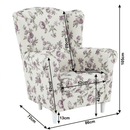 Füles fotel, szövet rose 18, CHARLOT