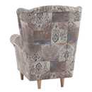 Füles fotel, szövet vintage barna, CHARLOT