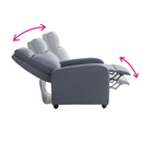 Relaxációs fotel, szürke, KRESO NEW