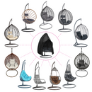 Védőhuzat függő fotelhez, fekete, KRYTO TYP 1