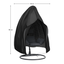 Védőhuzat függő fotelhez, fekete, KRYTO TYP 1