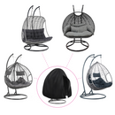 Védőhuzat kétszemélyes függő fotelhez, fekete, KRYTO TYP 2