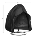 Védőhuzat kétszemélyes függő fotelhez, fekete, KRYTO TYP 2