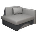 Kinyitható fotel, szürke/sötétszürke, KUBOŠ NEW UNI