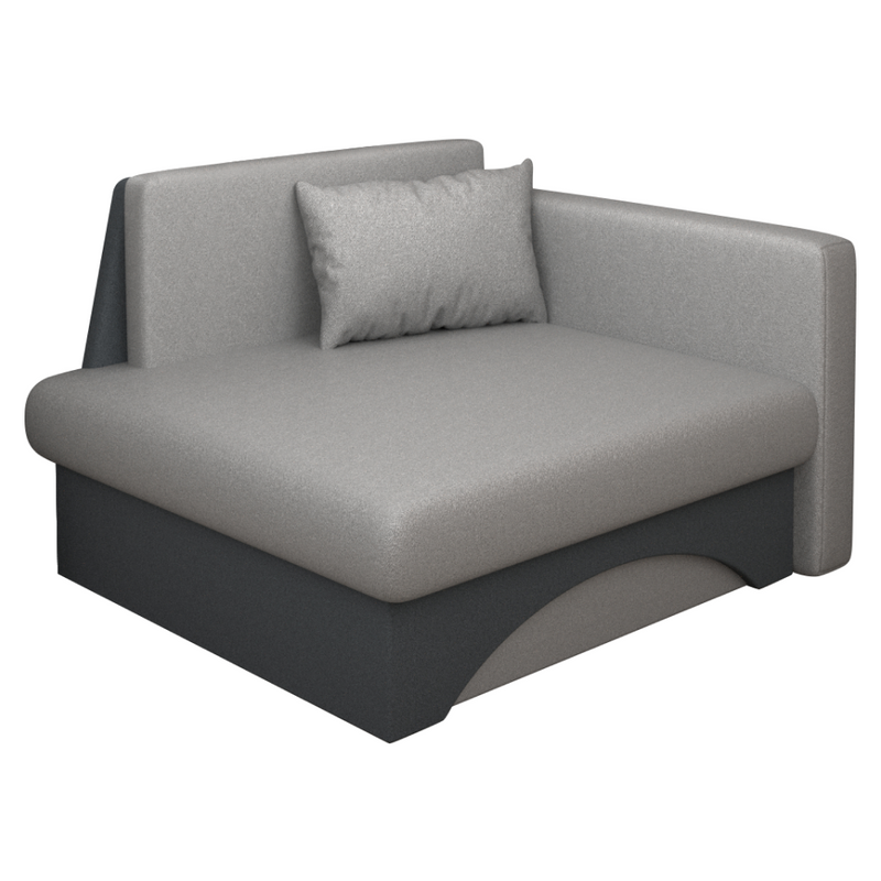 Kinyitható fotel, szürke/sötétszürke, KUBOŠ NEW UNI