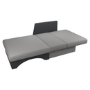 Kinyitható fotel, szürke/sötétszürke, KUBOŠ NEW UNI