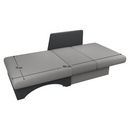 Kinyitható fotel, szürke/sötétszürke, KUBOŠ NEW UNI