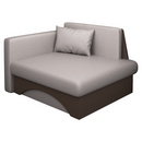 Kinyitható fotel, bézses szürke Taupe/barna, KUBOŠ NEW UNI