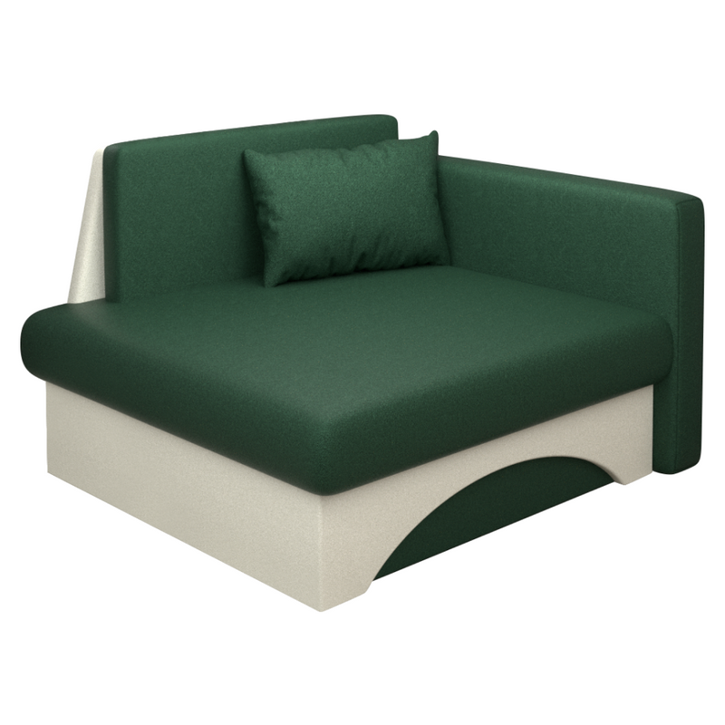 Kinyitható fotel, zöld/bézs, KUBOŠ NEW UNI