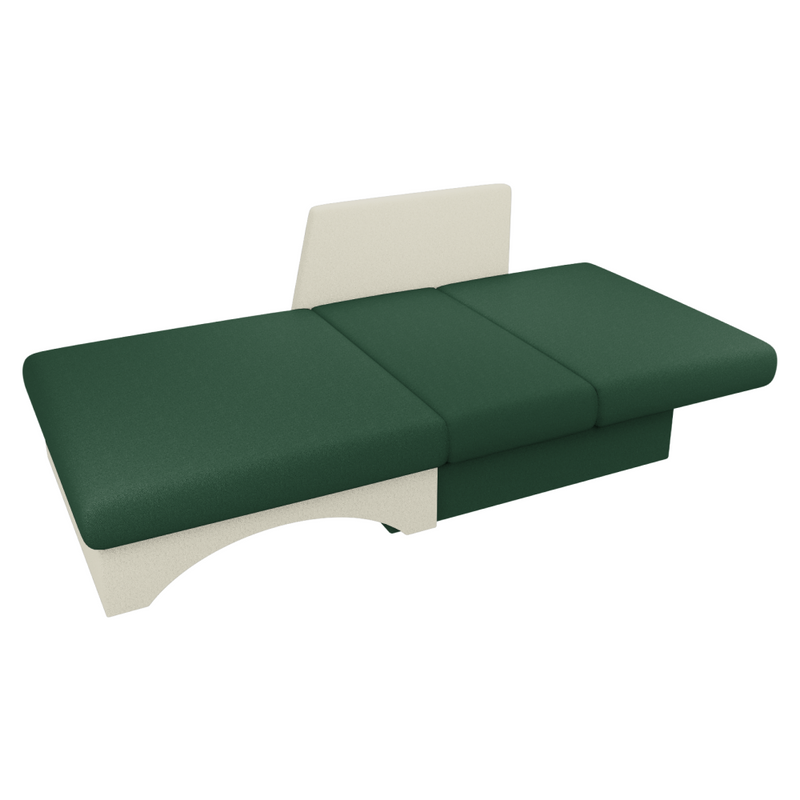 Kinyitható fotel, zöld/bézs, KUBOŠ NEW UNI