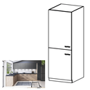 Élelmiszer szekrény polcokkal, artisan tölgy, univerzális, LANGEN D60R