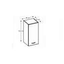 felsőszekrény, bézs magas fényezéssel, PRADO 40 G-72 1F