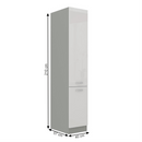 Magas élelmiszer szekrény, fehér magasfényű, PRADO 40 DK-210 2F