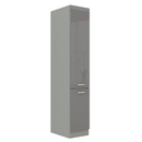 Magas kétajtós szekrény, szürke magasfényű/szürke, PRADO 40 DK-210