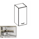 Felsőszekrény, fehér magasfényű, PRADO 40 G-72 1F