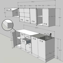 Konyhasor, sonoma tölgyfa / fehér, PROMO