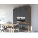 Alsó sarokszekrény, szürke matt/tölgy lancelot, VEGA 90x90 DN 1F BB