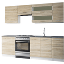 konyhabútor 2,4 m, tölgy sonoma / fehér, FABIANA